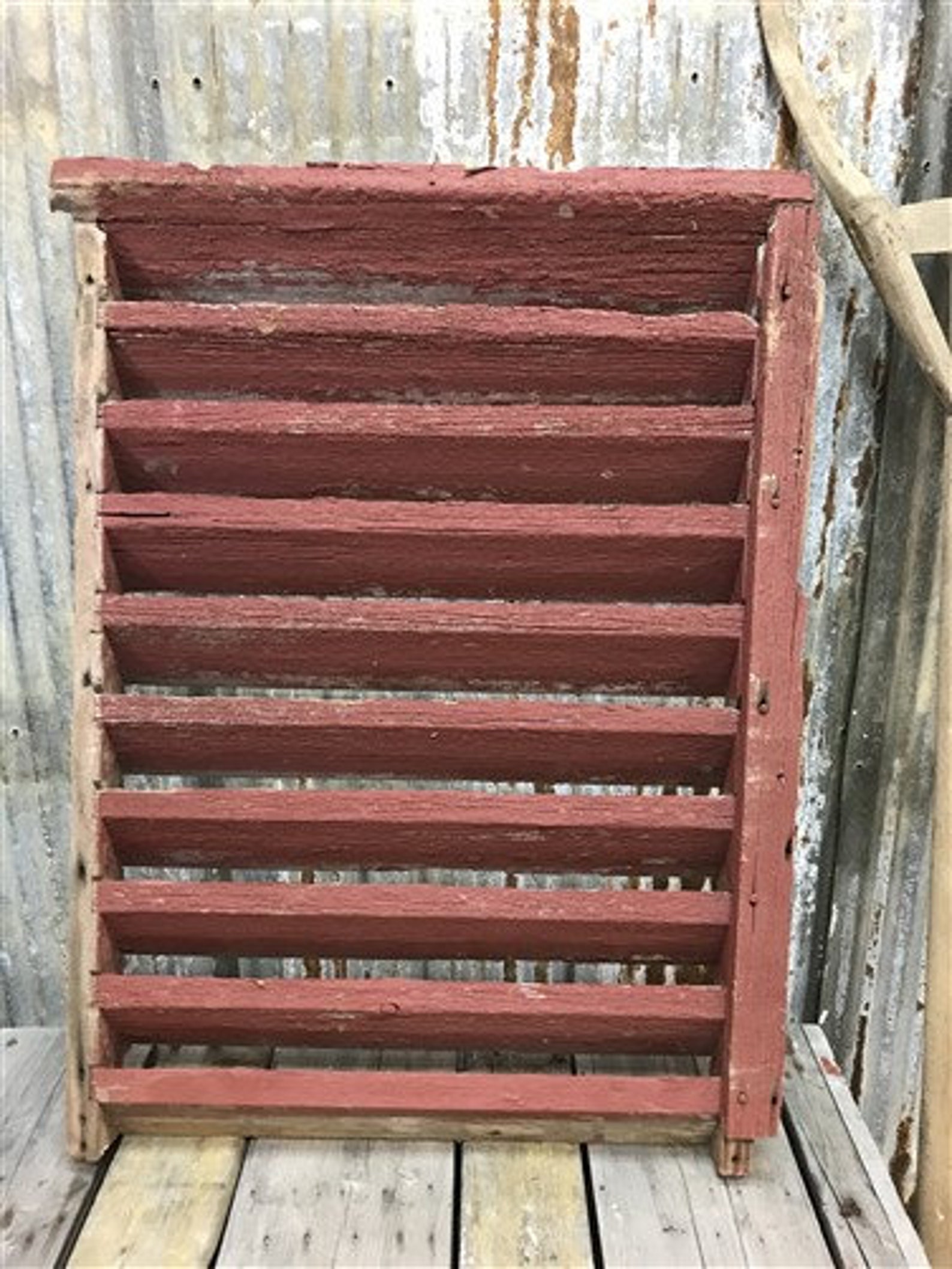 Wood Barn Louver Architectural Salvage Shutter Rustic Decor Etsy