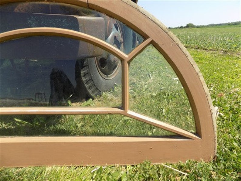 Arched Sunburst Fanlight Arched Transom Window Panel Etsy