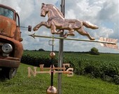 3 D Running Horse Weathervane, Lightning Rod Barn Topper, Country Decor Polish, Metal Horse Weathervane, Directionals, Horse Lightning Rod