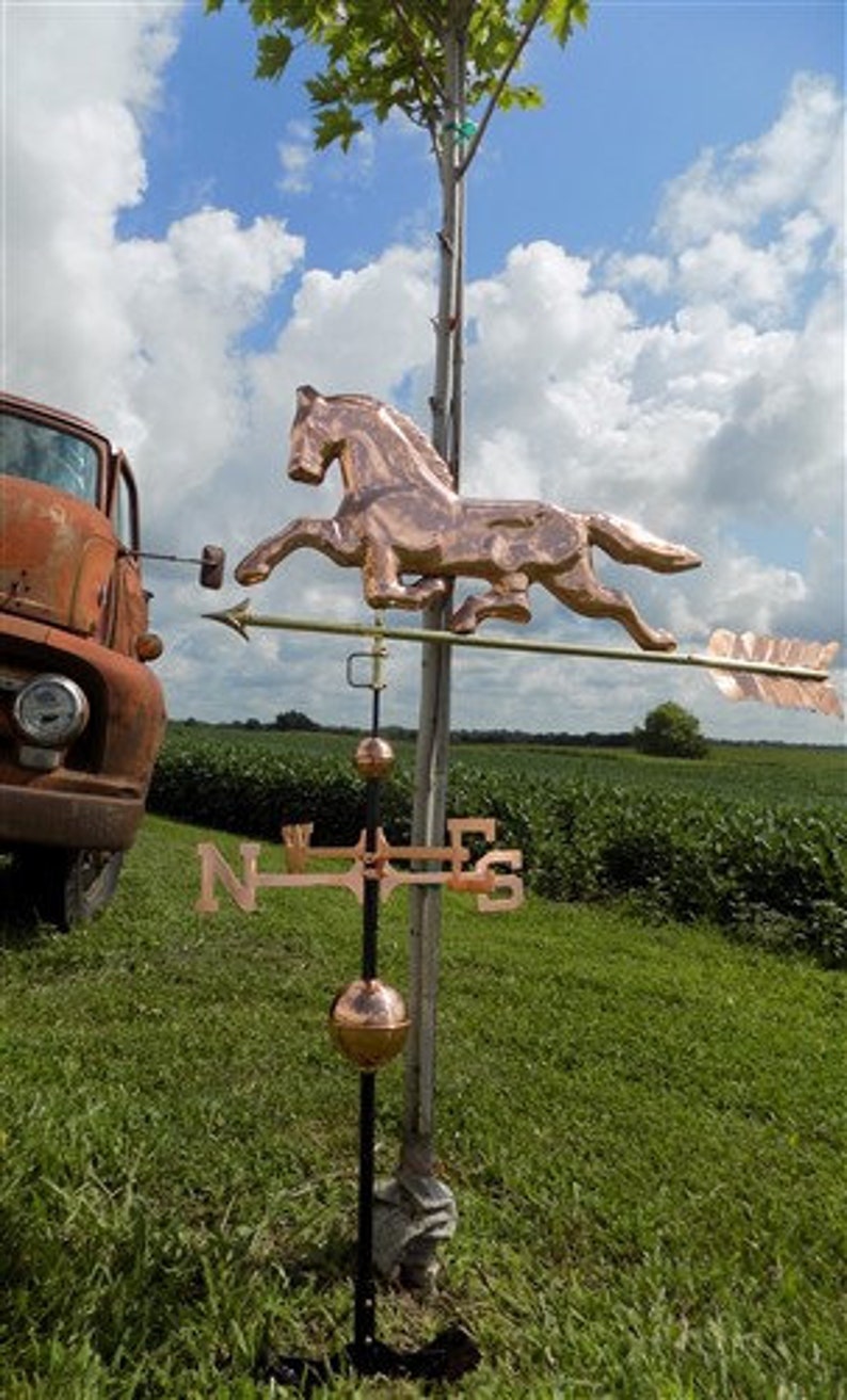 3D Horse Weathervane, Lightning Rod Barn Topper, Country Decor Rustic ...