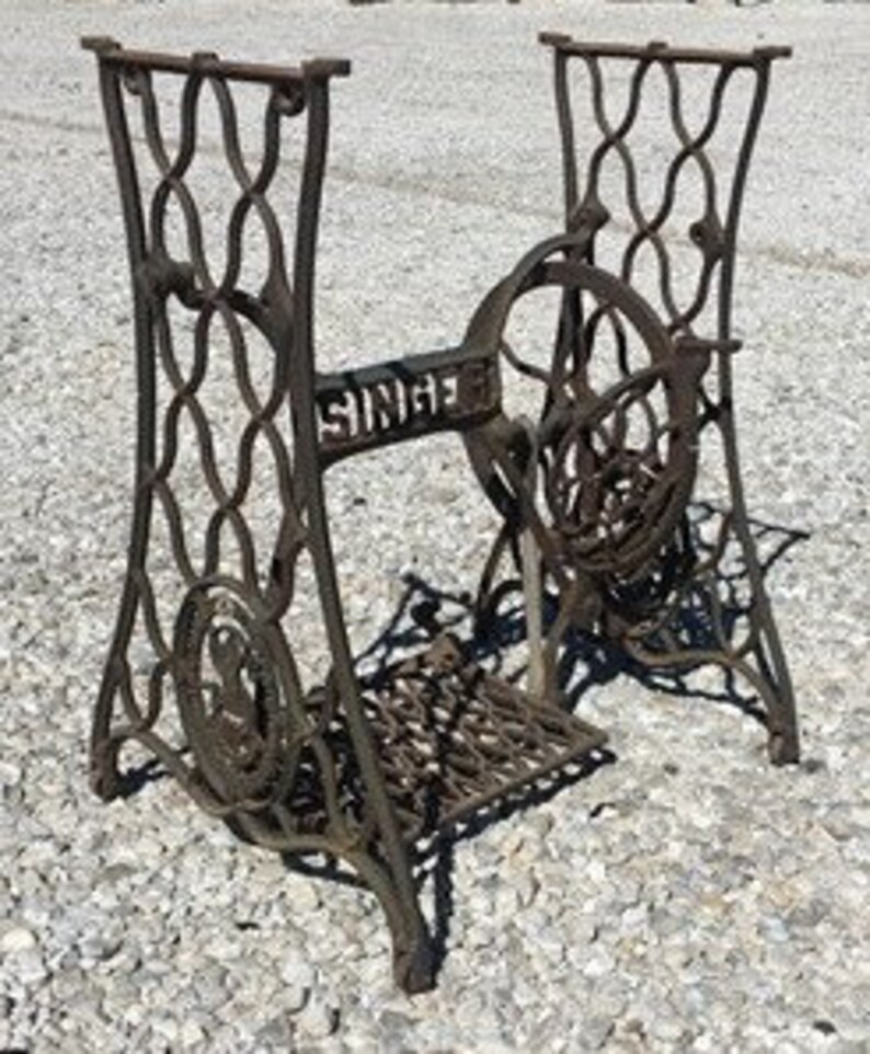 Treadle Sewing Machine Cast Iron Base Industrial Age Singer Etsy