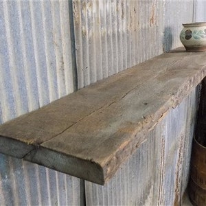 Estante flotante, Chimenea de madera de pino macizo 2x10, Viga rústica L de montaje en pared, Estante flotante rústico, Estante de pino, Estante flotante de granja
