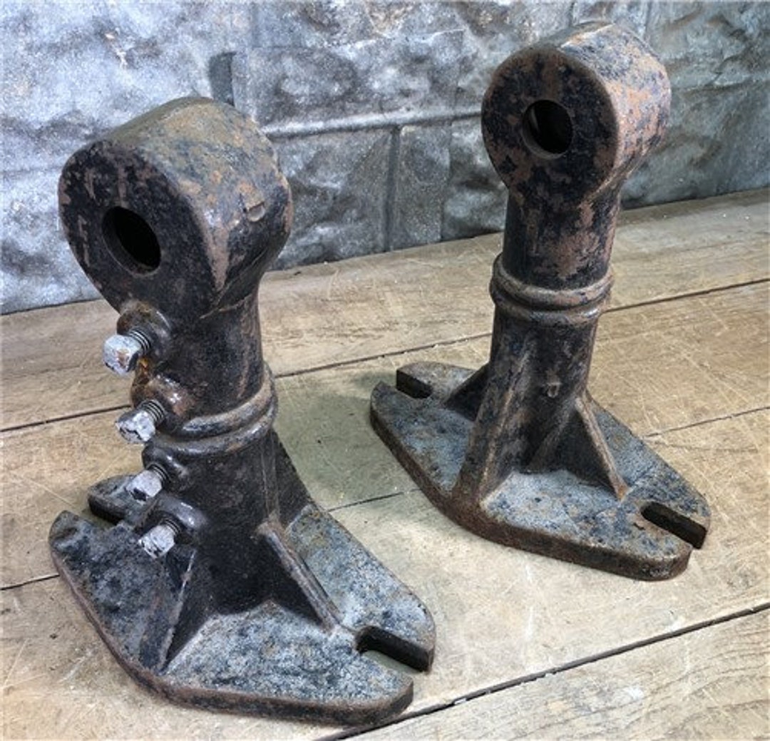 Pair Line Shaft Hanger Holder Brackets Cast Iron Industrial Etsy