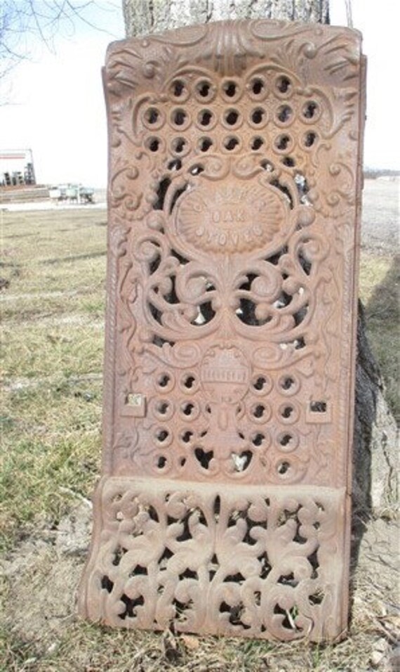 Charter Oak Wood Stove Cast Iron Ornate Floor Grate Fireplace Etsy Charter Oak Wood Stove Cast Iron Ornate Floor Grate Fireplace Etsy