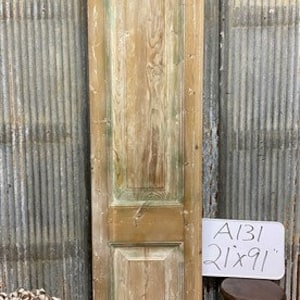 Antique French Single Door (21x91) European Doors, Raised Panel Doors, A131 European Door, Pantry Door, Old Wood Door, Distressed