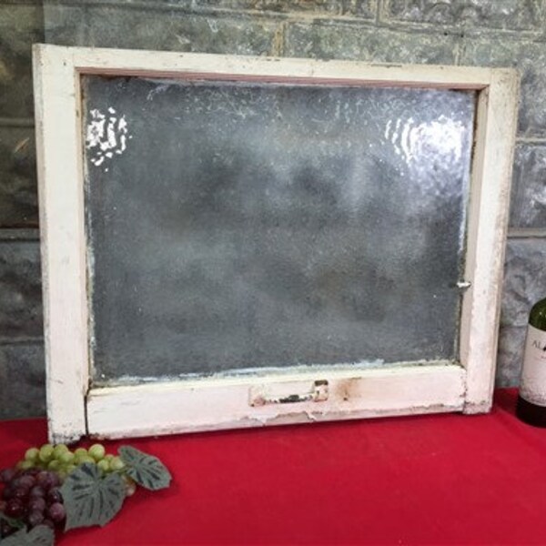 Old Wood Transom Window Glass Pane Vintage Architectural Salvage A44, Wooden Window Frame, Vintage Transom Window, Old Window