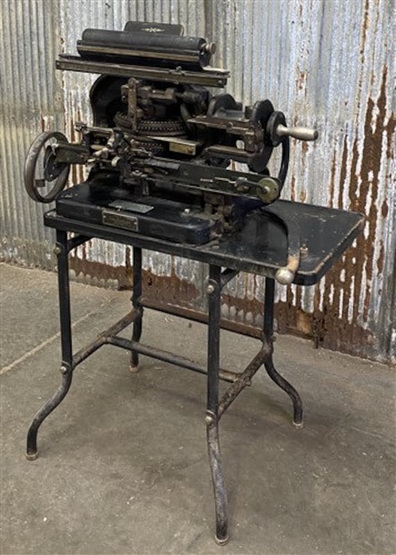 Adressograph Hand Operated Graphotype, Vintage Multigraph, Dog Tag Machine,  Hand Operated Embossing Machine, Industrial, Imprinting 
