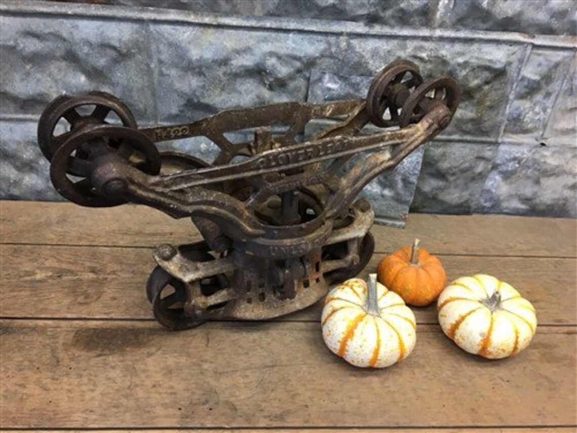 Clover Leaf Unloader Barn Hay Trolley Rustic Farm Country Etsy