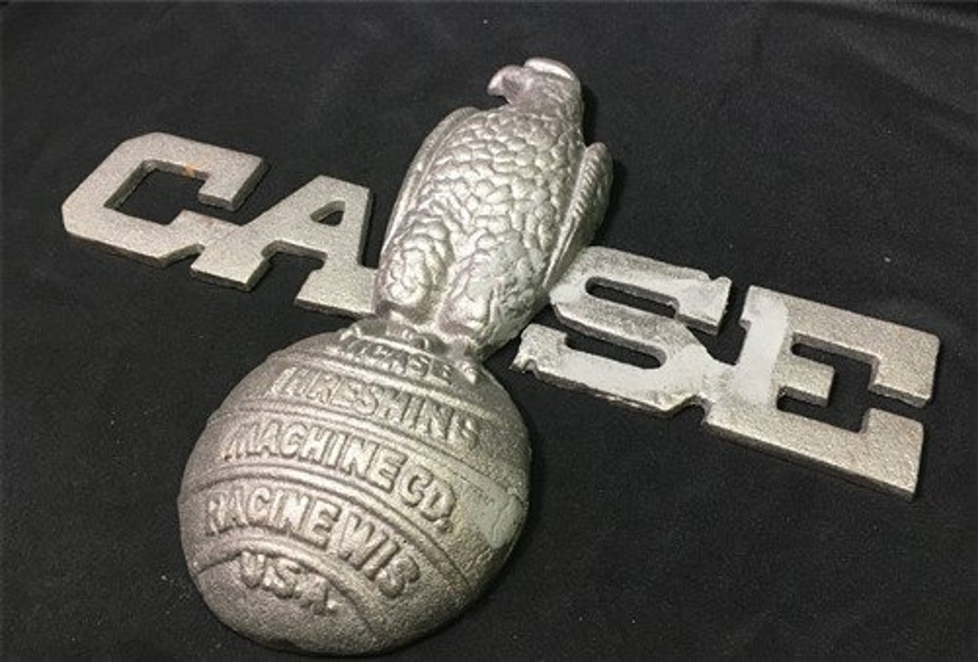 Case Implement Cast Iron Eagle Emblem Advertising Sign Threshing Farm