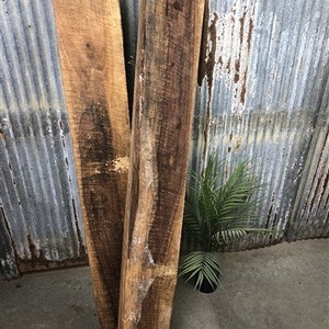 2 Barn Wood Reclaimed Slabs, Wall Siding Boards, Lumber Floating Shelf A43 Wall Paneling, Reclaimed Wood Accent Wall, Farmhouse Décor