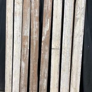 8 Reclaimed Wainscoting Bead Board Pieces, Architectural Salvage Vintage A60, Reclaimed Bead Board, Repurpose, Art Craft Supplies