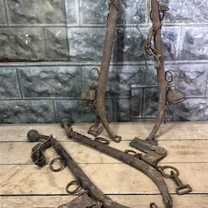 4 Horse Collar Harness Hames, Brass Leather Bridle Tack Saddle, Western Decor H, Vintage Horse Drawn Farming Tools, Vintage Horse Tack