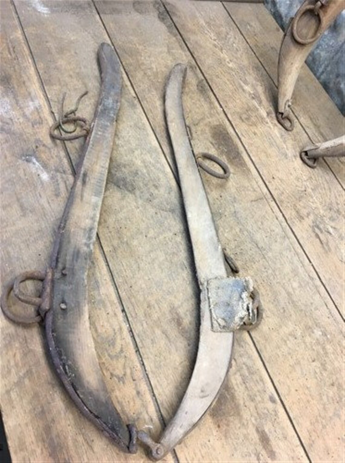 4 Horse Collar Harness Hames Brass Leather Bridle Tack Etsy