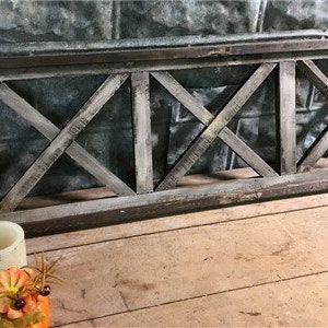 Brown 3X Transom Window Frame, Wooden Decorative Panel, Architectural Window,Farmhouse Decor, Wall Art, Gothic Wood Window Frame