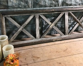 Brown 3X Transom Window Frame, Wooden Decorative Panel, Architectural Window,Farmhouse Decor, Wall Art, Gothic Wood Window Frame