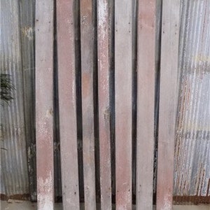 7 Reclaimed Wood Accent Wall Siding Boards, Architectural Salvage Vintage A8, Reclaimed Bead Board, Repurpose Architectural Salvage Old Wood