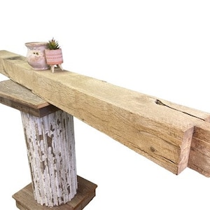 Reclaimed Barn Beam Wood Shelf, Architectural Salvage Fireplace Mantel C9