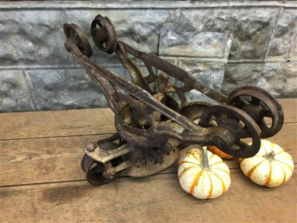 Clover Leaf Unloader Barn Hay Trolley Rustic Farm Country Etsy