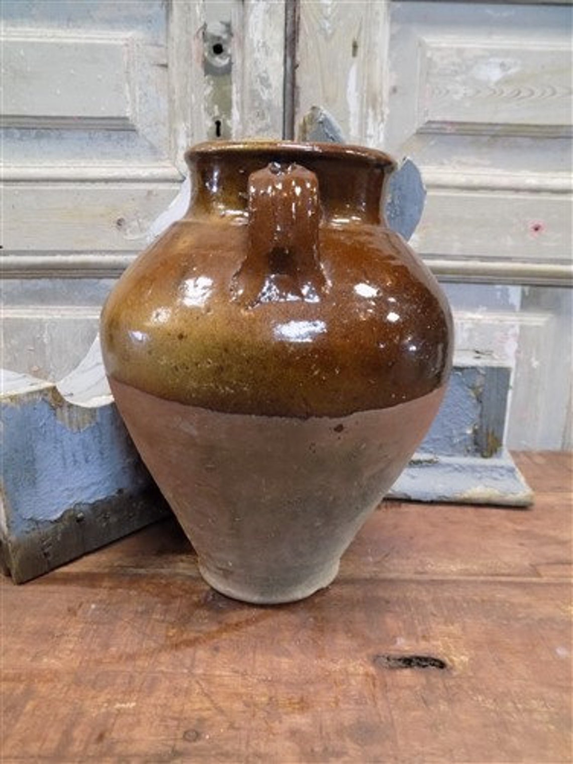 Antique Turkish Olive Jar Pot Vintage Terracotta Planter Etsy