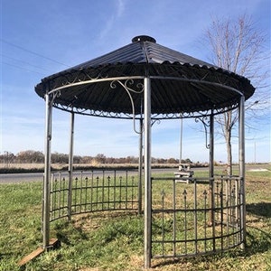 Metal Roof Gazebo, Backyard Gazebo, Metal Pergola, Outdoor Patio, Garden Arbor F, Outdoor Gazebo Iron Gazebo, Garden Decor Wedding Decor