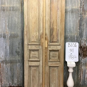 Antique French Double Doors (34x88.5) Thick Molding European Doors B106,
