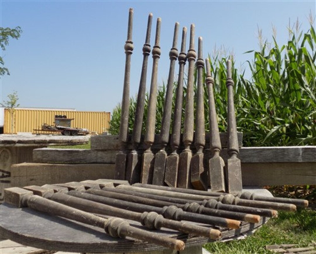 Lot Wood Spindles, Architectural Salvage Fretwork Furniture House Trim, A7, Wooden Spindles