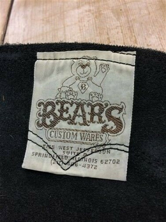 Bears Black Suede Fringed Chaps, Cowboy Western C… - image 8