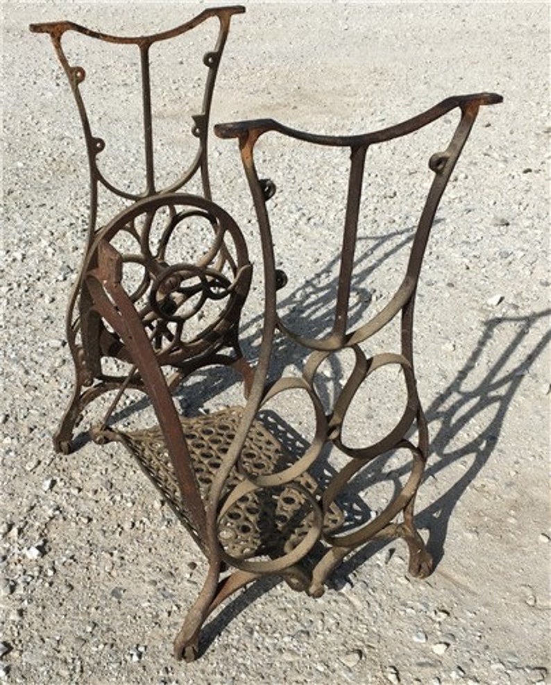 Treadle Sewing Machine Cast Iron Base Industrial Age Singer Etsy