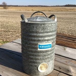 Western Field Hawthorne Galvanized Tin 5 Gallon Water Cooler, Vintage Picnic Vintage Covey, Galvenized Tin 5 Gallon Cooler