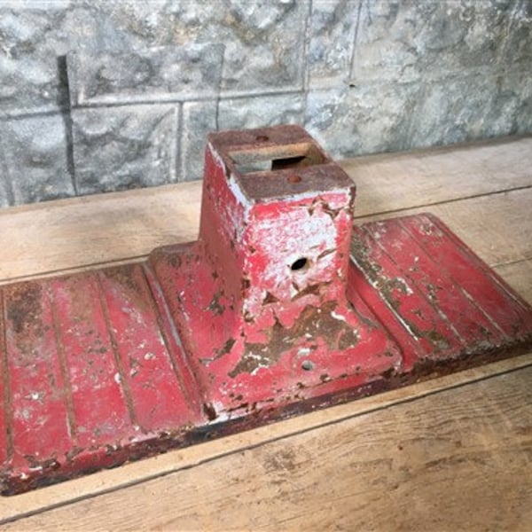 Base de pata de mesa de hierro fundido, acero de la era industrial, banco de mostrador de isla de cocina A64Base de signo, base de mesa, pata industrial de mesa, base de hierro fundido