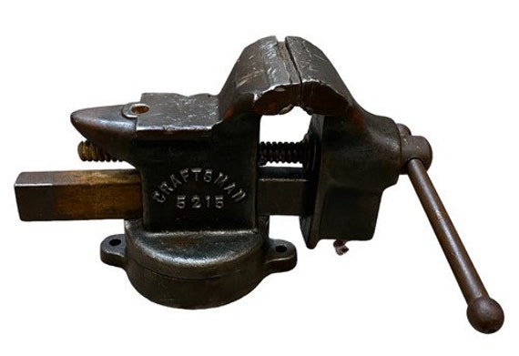 3 1 2 Jaw Swivel Bench Table Swivel Vise Blacksmith Anvil Vintage