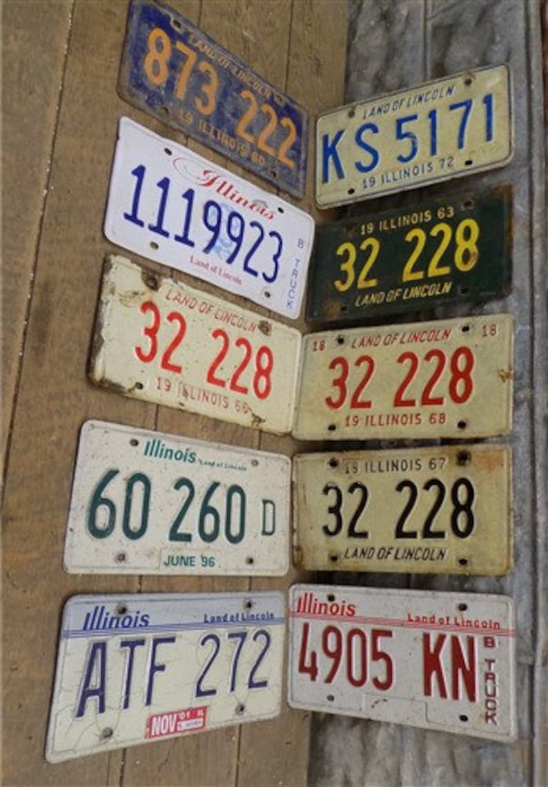 Set of 50 License Plates Lot Vintage Automobile Car Truck Tags | Etsy