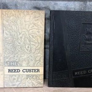 1941 1942 Reed Custer Township Illinois High School Yearbooks, WW2 Era Yearbook, Reed Custer Township History, Yearbook Genealogy