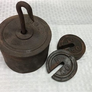 Platform Scale Weights Vintage Steel Hanging Industrial Fairbank Morse Howe a16, Vintage Scale Weight, Hanging, Industrial
