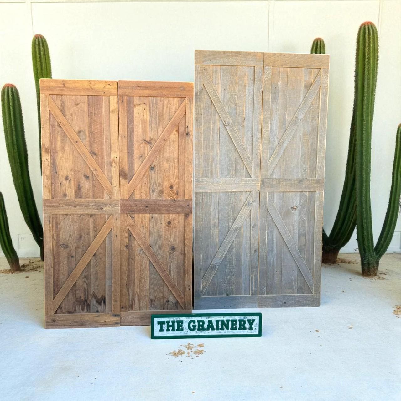 Reclaimed Sliding Barn Wood Door, Amish Handcrafted Rustic Farmhouse Door
