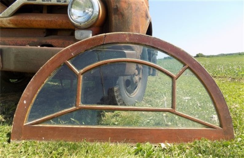 Arched Sunburst Fanlight Arched Transom Window Panel Etsy