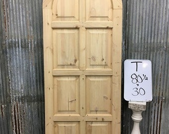 Arched French Single Door (30x80.5) Panel Door, European Styled Door T1
