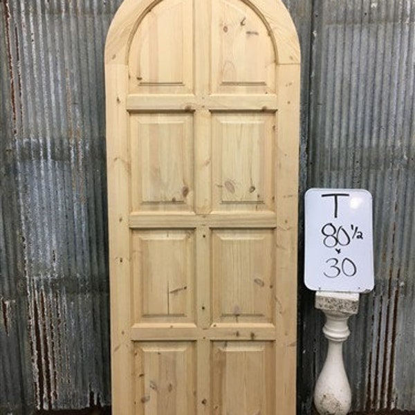 Arched French Single Door (30x80.5) European Styled Door, Panel Door T1