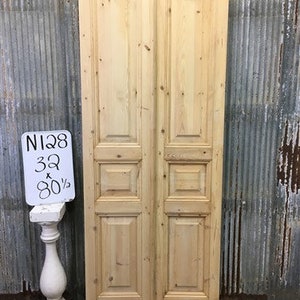 French Double Doors (32x80.5) European Styled Doors, Raised Panel Doors N128