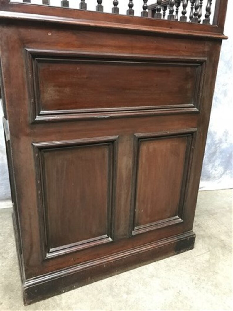Walnut Clerk S Desk Antique Standing Writing Study Clerks Bureau Wooden Office Victorian Vintage