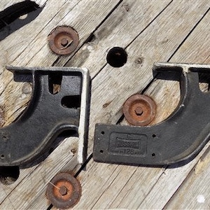 Russwin 128 C Potbelly Door Closer Brackets, Vintage Industrial Hardware J,Industrial Brackets, Cast Iron Hardware, Door Closer Hardware
