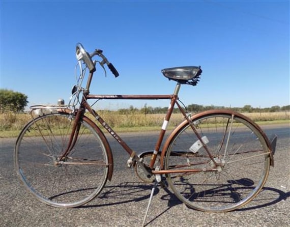 schwinn chicago bicycle Chicago Schwinn Bicycle, Brown 3 Speed World Tourist Bike, Serial# 2006343