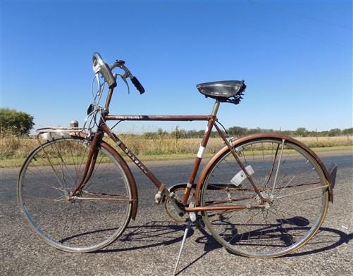 ヴィンテージSCHWINN Chicago Schwinn Bicycle, Brown 3 Speed World Tourist Bike, Serial