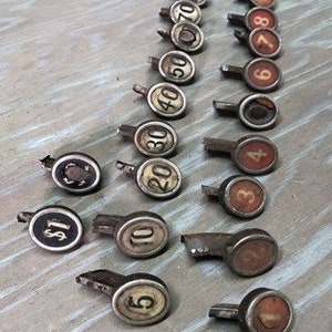 NCR National Cash Register Brass Keys Buttons Parts Numbers Steampunk G, NCR Cash Register Parts, Cash Register Keys, Art Crafts Jewelry image 2