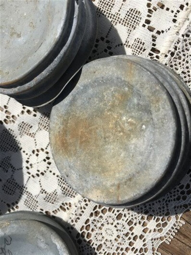 Large Lot 50 Zinc Lids Canning Fruit Jars Ball Mason Blue Jar Etsy