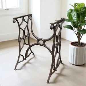 Treadle Sewing Machine, Cast Iron Base, Industrial Age Singer Steampunk QU, Treadle Base Table Sewing Machine,Table Metal, Table Base