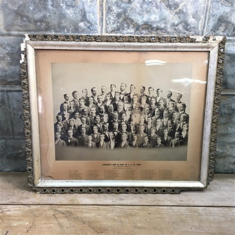 1898 Junior Law Class Valparaiso, selling Northern Indiana Law School, Framed Photo, Vintage Valparaiso Law School Photo, Framed Junior Class Photo