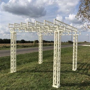Metal Pergola, Flat Top Gazebo, Backyard Gazebo, Outdoor Patio, Garden Arbor, Outdoor Gazebo Iron Gazebo, Garden Decor Wedding Decor