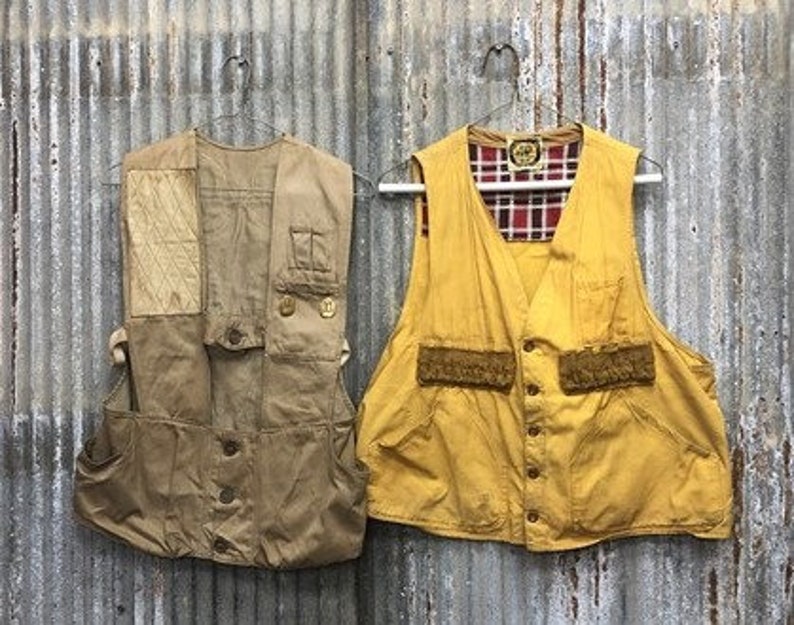2 Vests 1948 Trap Shoot Medals, 1949-1958 Illinois Farm Sports Festival Badges shops Vintage Shooting Vests, Farm Festival, Illinois Trap Shoot
