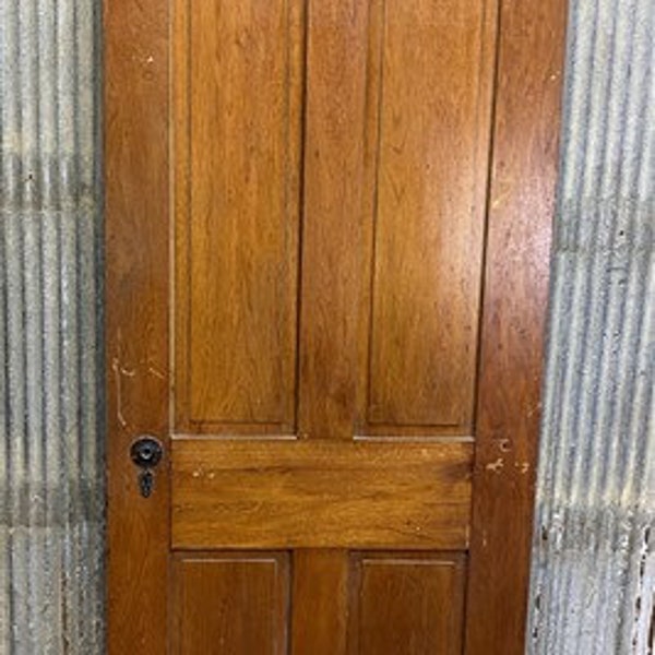 Vintage American Door (29.75x79.5) Four Panel Interior Door, Architectural, AM39 Single Door, Home Office Door, Flat Panel